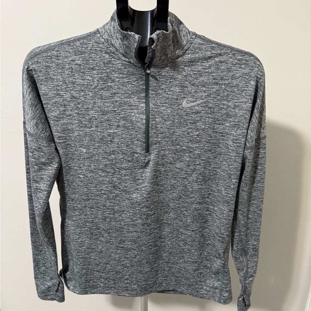 Nike Running DRI-FIT Women’s Athletic Long Sleeve Heathered Gray Shirt Size S